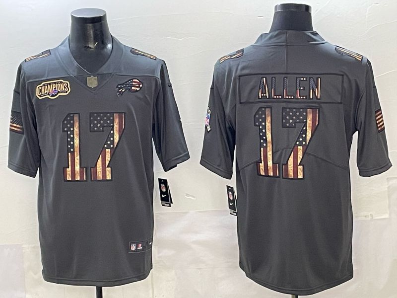 Men Buffalo Bills #17 Allen Grey national flag Nike 2025 Limited NFL Jersey style 05